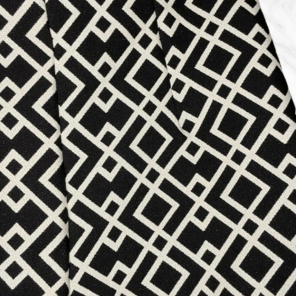 Zara Basic Cream/Black Geometric Pattern High Wai… - image 4